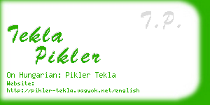 tekla pikler business card
